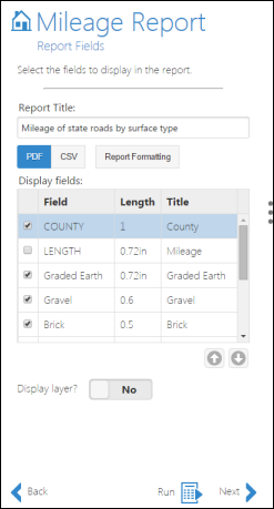 Report Fields Report Fields